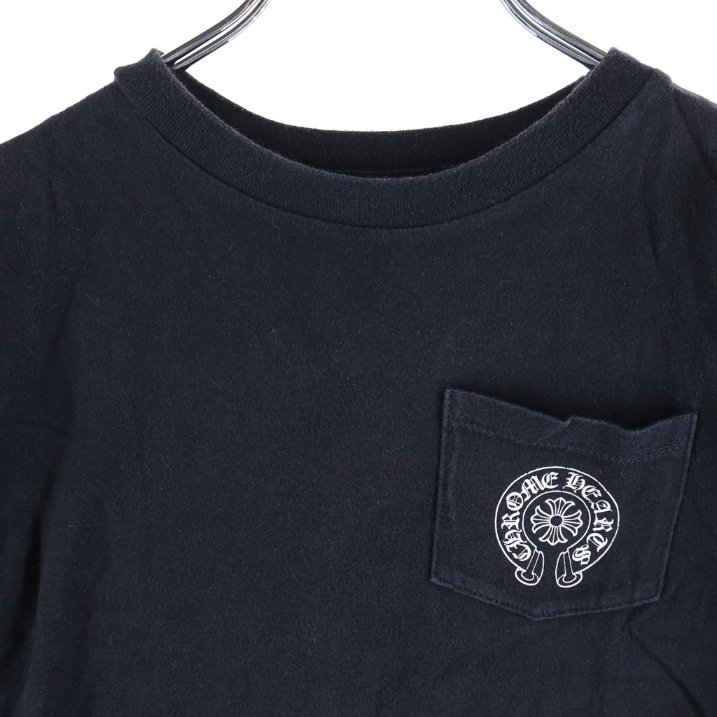 CHROME HEARTS(クロムハーツ) BACK HORSESHOE バックホースシュー クルーネック半袖Tシャツカットソー キッズ ブラック