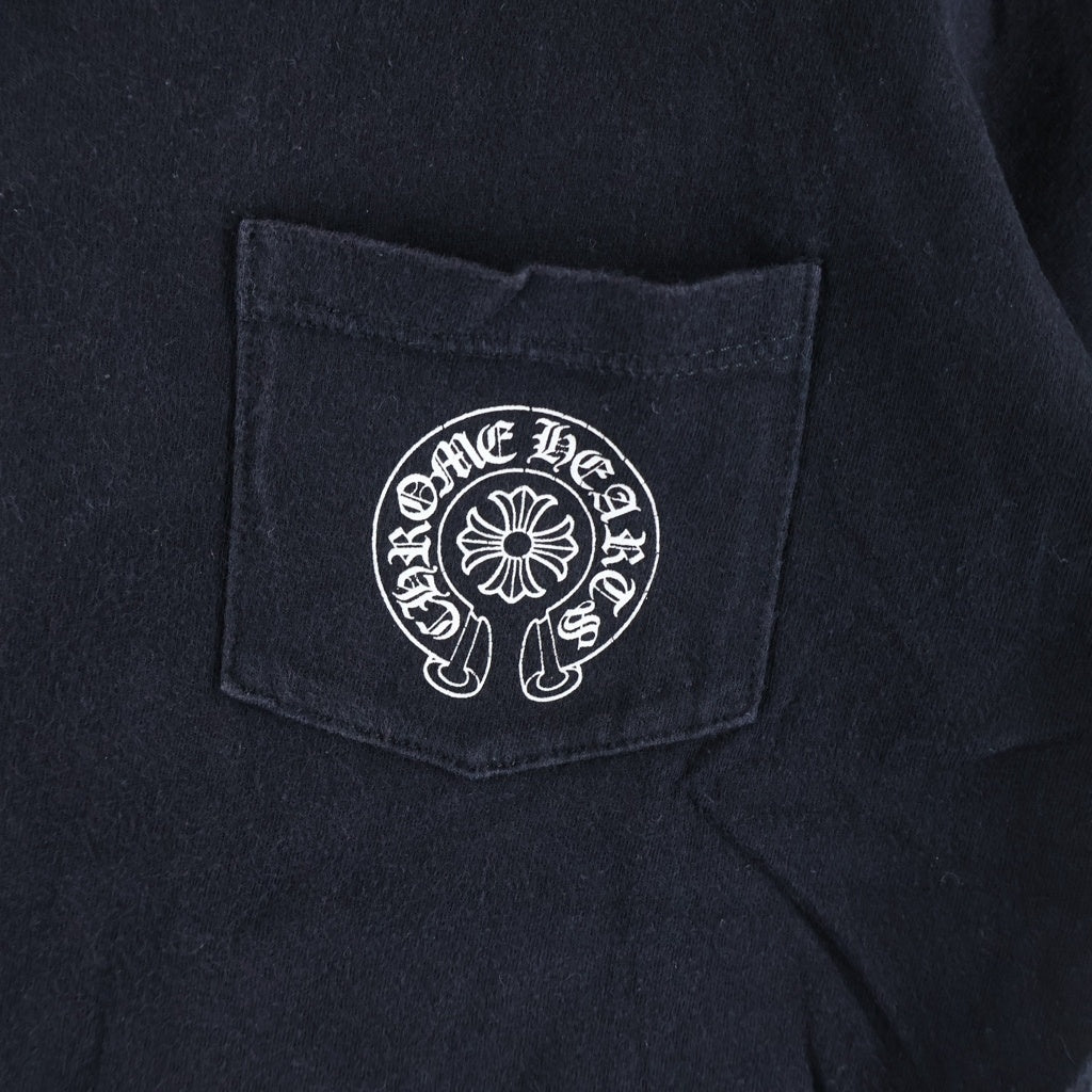 CHROME HEARTS(クロムハーツ) BACK HORSESHOE バックホースシュー クルーネック半袖Tシャツカットソー キッズ ブラック