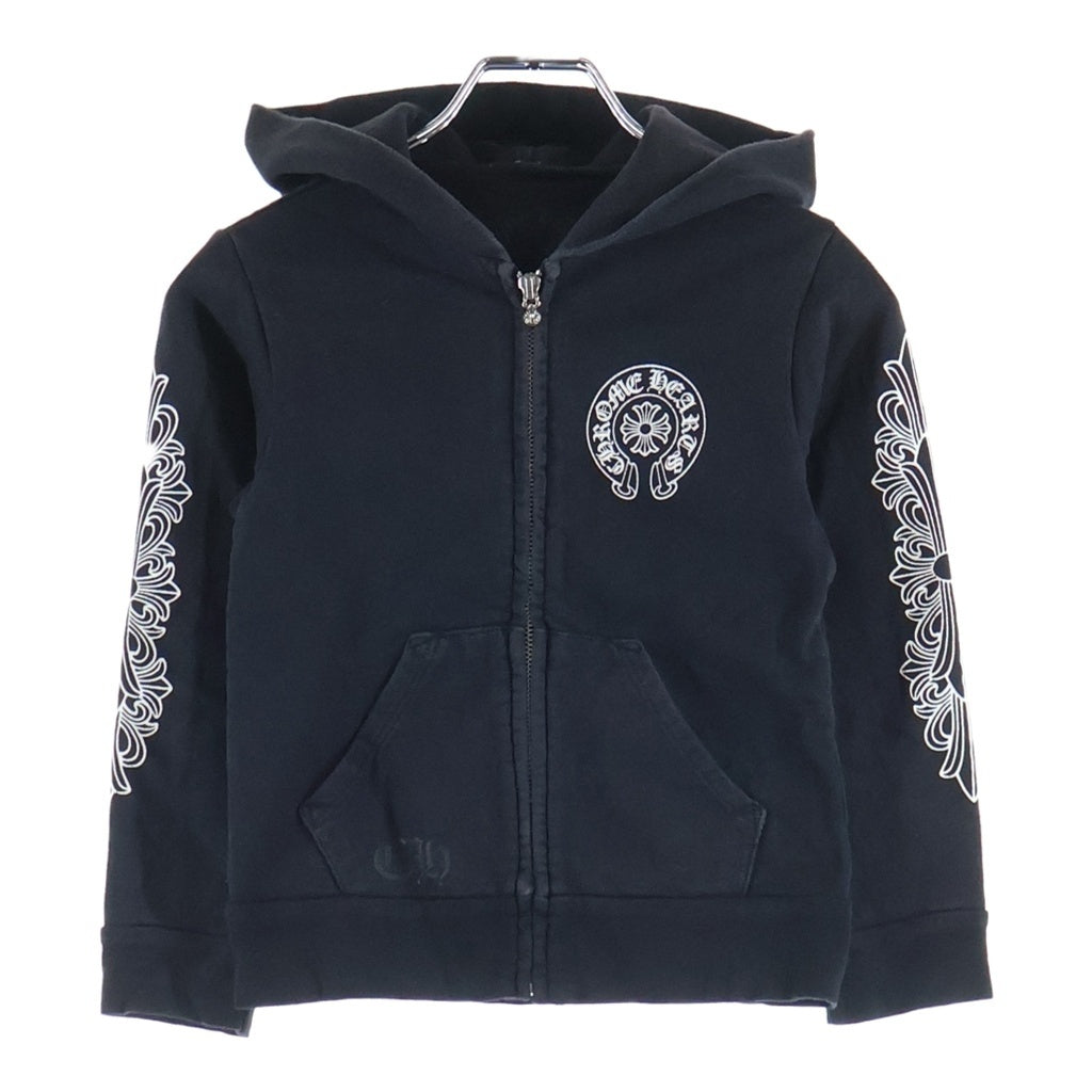 CHROME HEARTS(クロムハーツ) HORSESHOE ホースシュー ジップアップパーカー キッズ ブラック