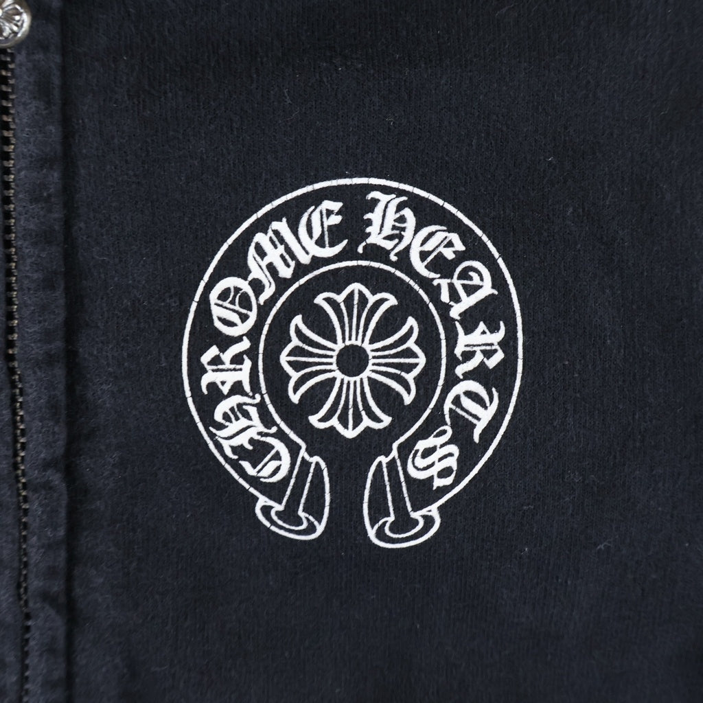 CHROME HEARTS(クロムハーツ) HORSESHOE ホースシュー ジップアップパーカー キッズ ブラック