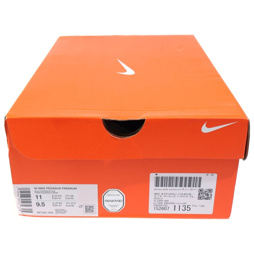 NIKE(ナイキ) ×Swarovski WMNS Pegasus Premium スワロフスキー ウィメンズ ペガサス プレミアム ローカットスニーカー ブルー US11/28cm IM7384-499 レディース