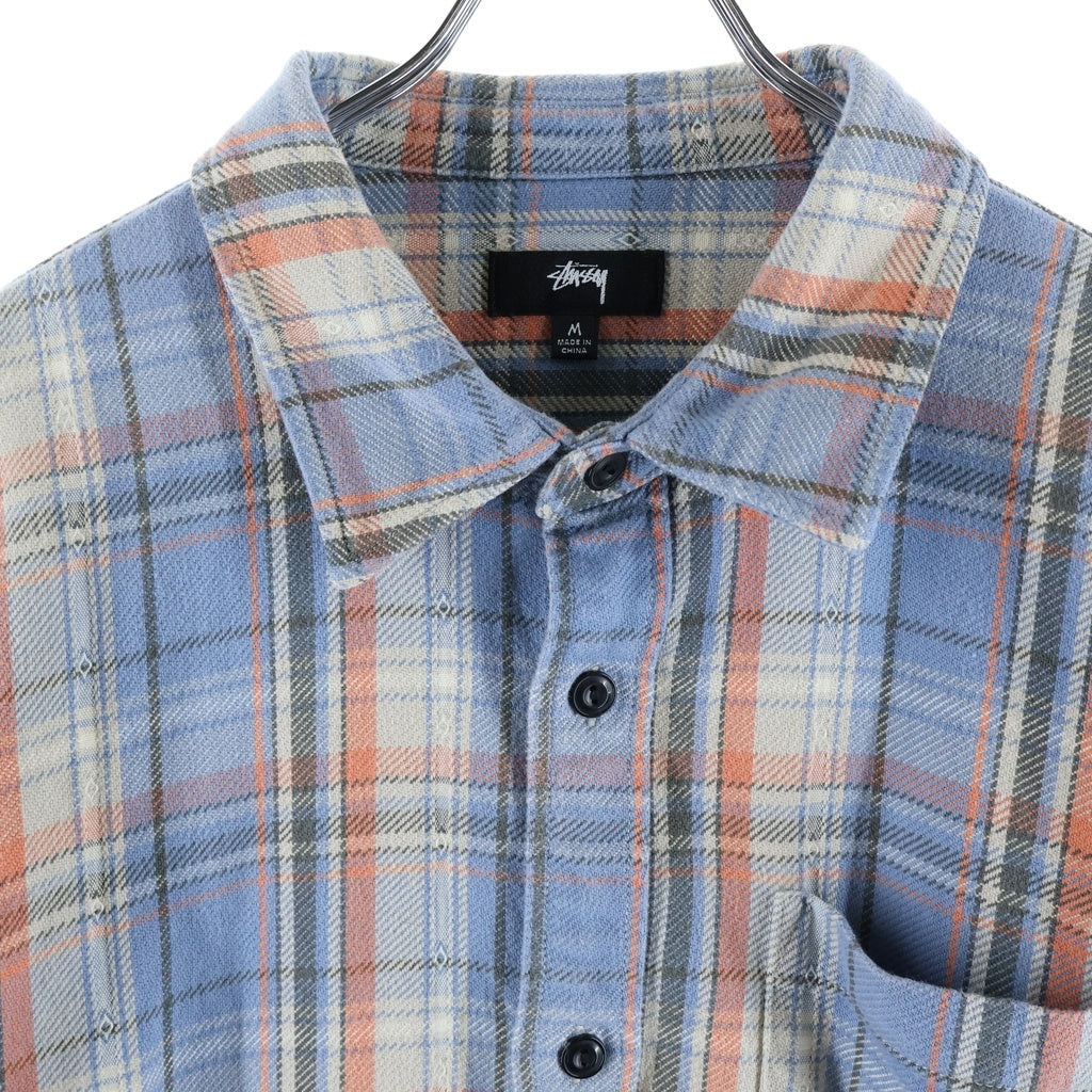 STUSSY(ステューシー) Dan Washed Cotton Plaid Shirt 総柄コットン 長袖ネルシャツ マルチカラー 1110344