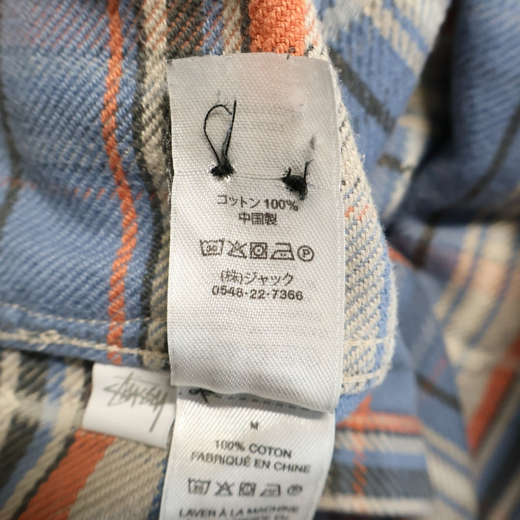 STUSSY(ステューシー) Dan Washed Cotton Plaid Shirt 総柄コットン 長袖ネルシャツ マルチカラー 1110344