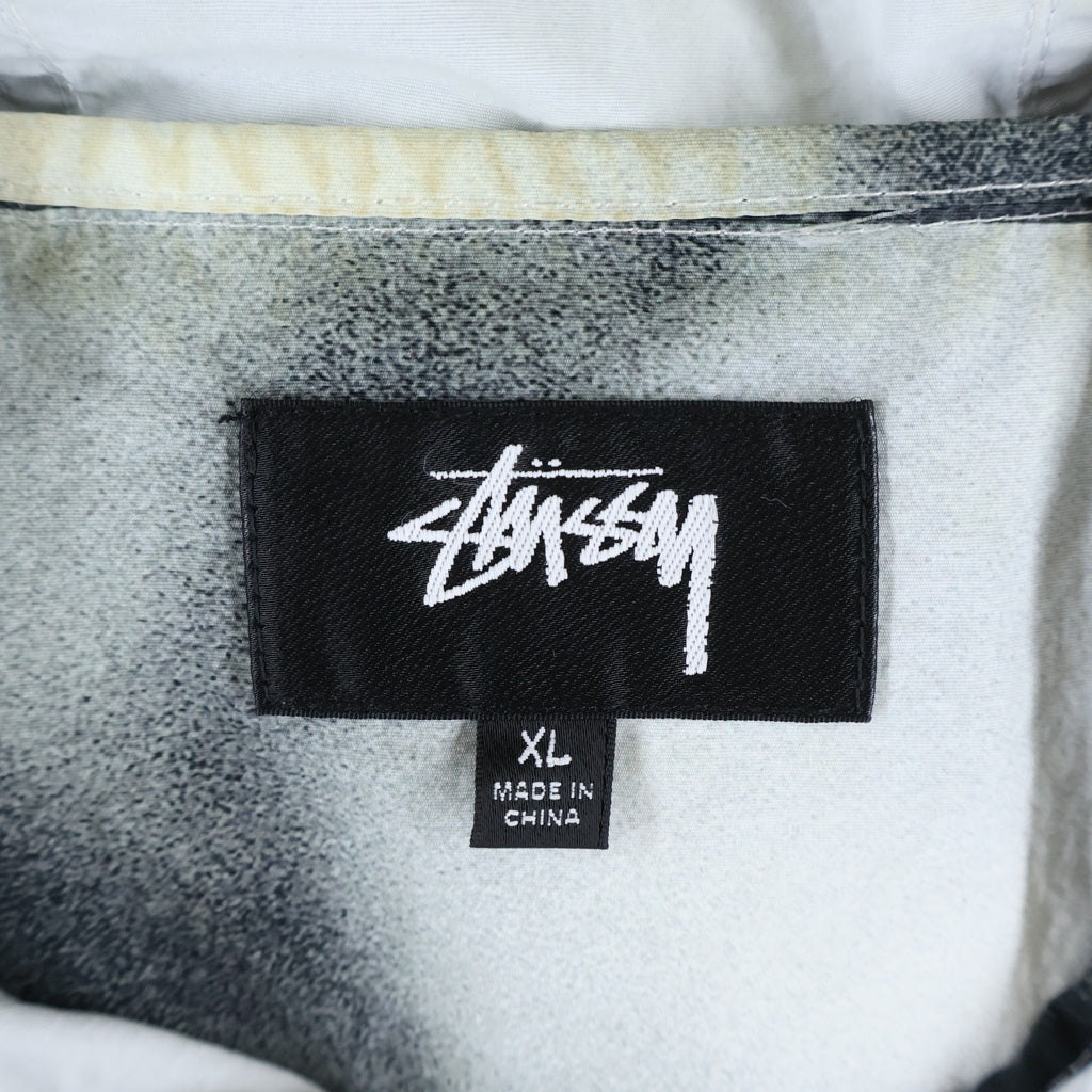 STUSSY(ステューシー) 8 Ball Beach Shell 8ボール ナイロンジップアップフーディージャケット ブラック/グレー 115702