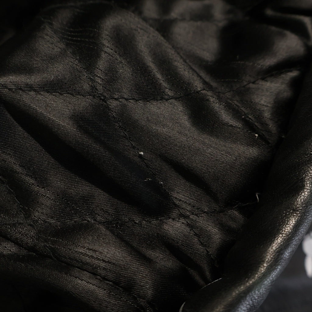 SUPREME(シュプリーム) 15AW Playboy Leather Puffy Jacket プレイボーイ レザーパフィフーディーダウンジャケット ブラック