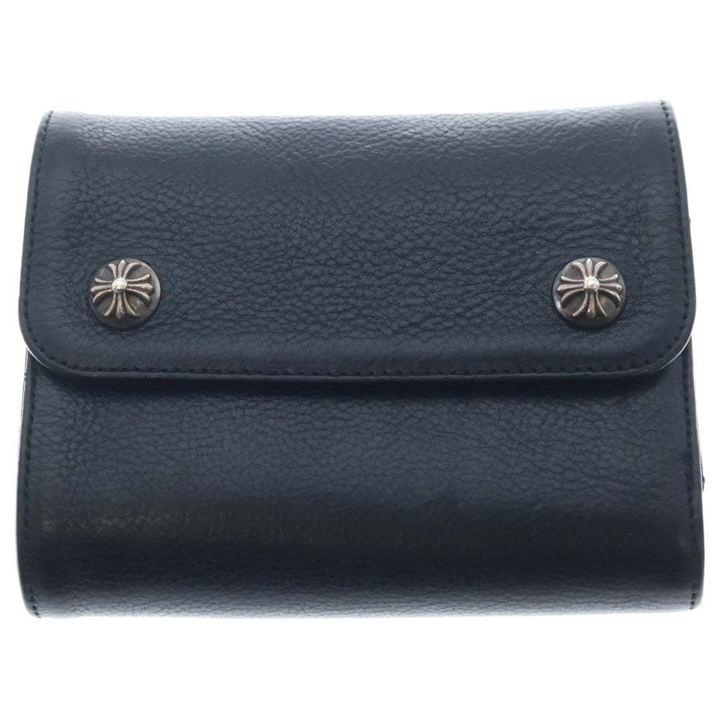 CHROME HEARTS(クロムハーツ) WAVE MINI ウェーブミニ レザーウォレット 財布 ブラック