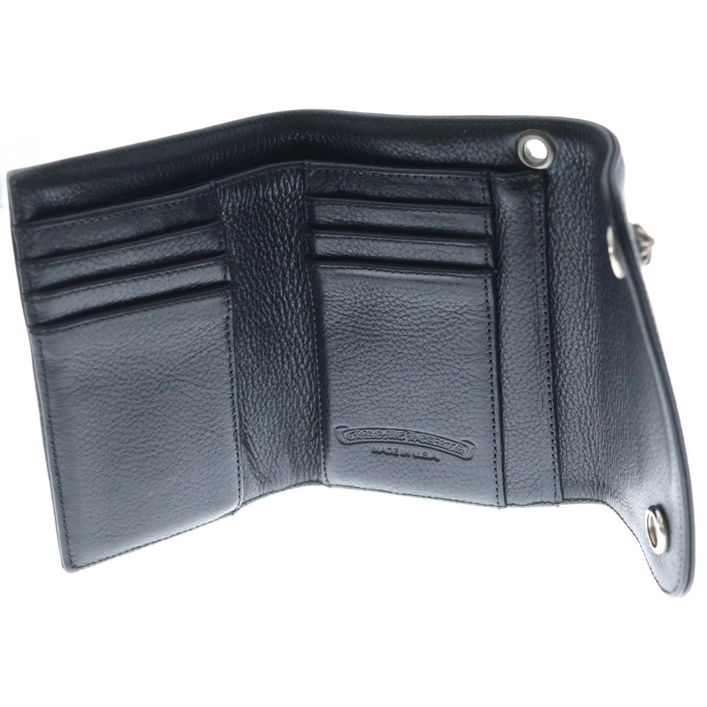 CHROME HEARTS(クロムハーツ) WAVE MINI ウェーブミニ レザーウォレット 財布 ブラック