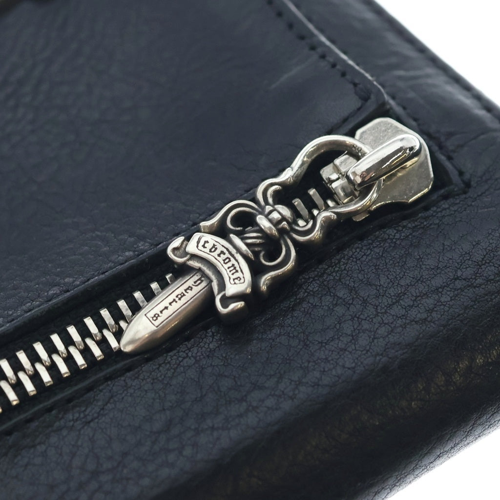 CHROME HEARTS(クロムハーツ) WAVE MINI ウェーブミニ レザーウォレット 財布 ブラック