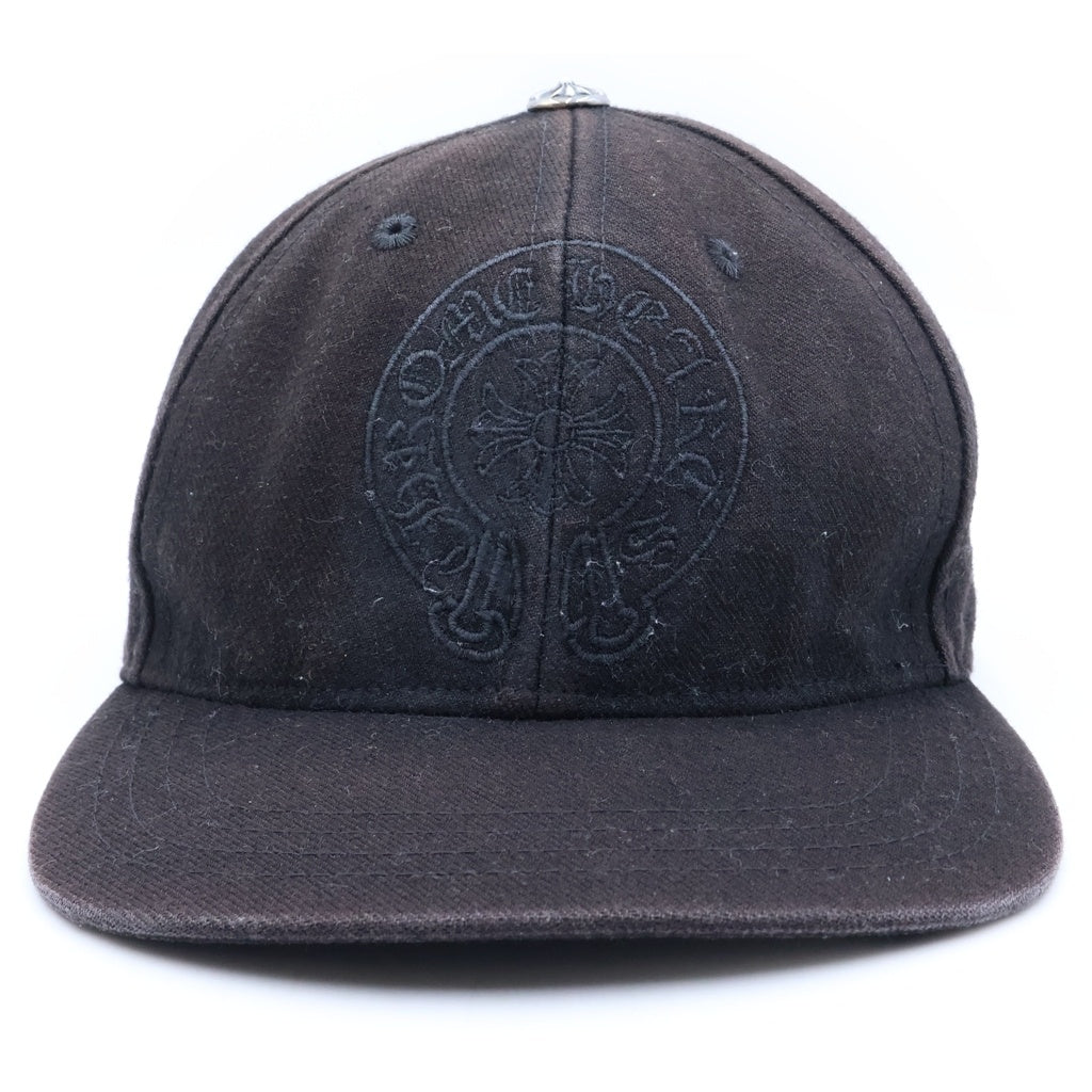 CHROME HEARTS(クロムハーツ) TRACKER CAP クロスボール ホースシュー刺繍 トラッカーキャップ ブラック