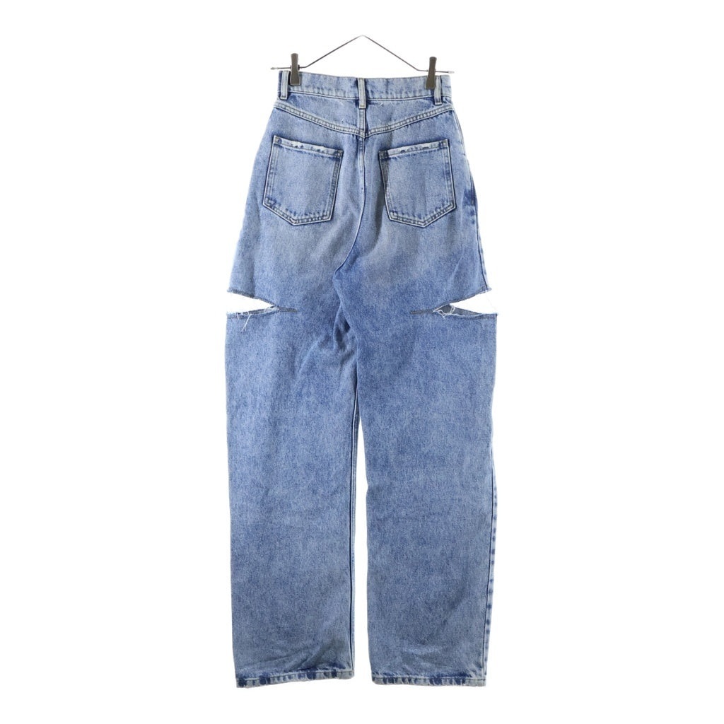 Maison Margiela(メゾンマルジェラ) サイドスラッシュディテール ジップフライ デニムパンツ インディゴ レディース S51LA0051