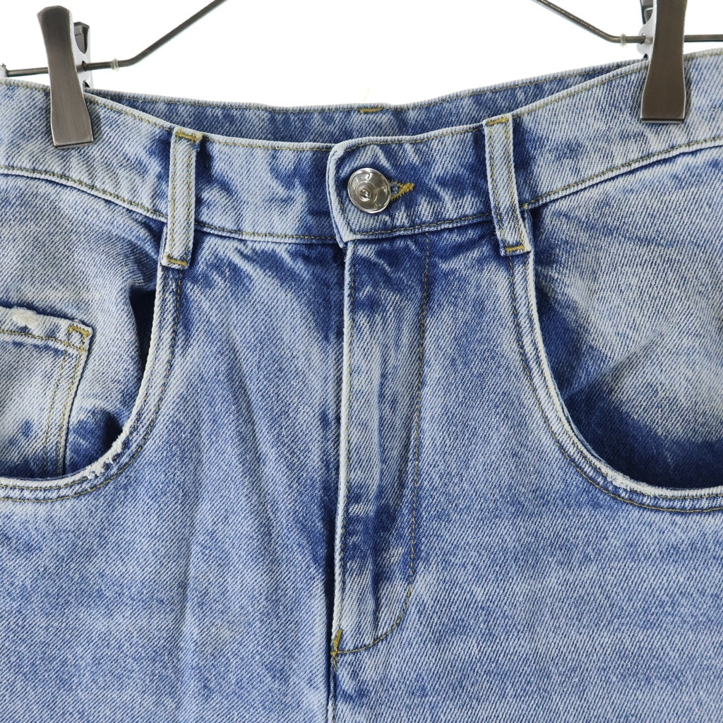Maison Margiela(メゾンマルジェラ) サイドスラッシュディテール ジップフライ デニムパンツ インディゴ レディース S51LA0051