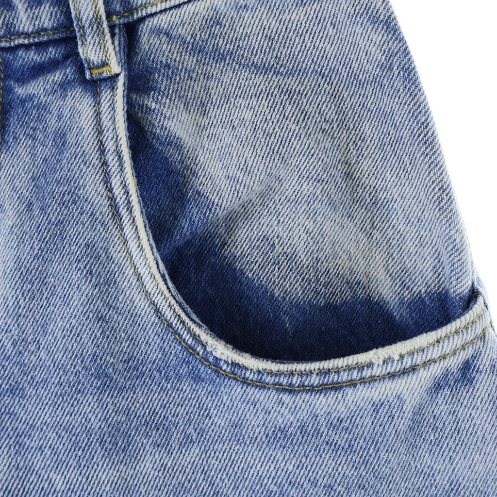 Maison Margiela(メゾンマルジェラ) サイドスラッシュディテール ジップフライ デニムパンツ インディゴ レディース S51LA0051