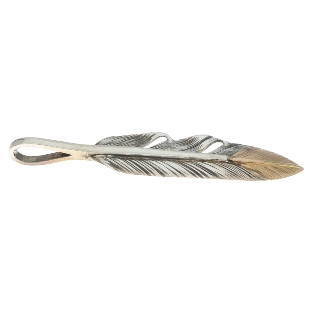鷲見太郎(ワシミタロウ) K18 Flight Feather 01 先金 フライトフェザー ペンダントトップ シルバー/ゴールド