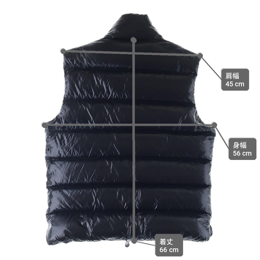 MONCLER(モンクレール) TIBB GILET ロゴワッペン ナイロン ダウンベスト ブラック H20911A00096