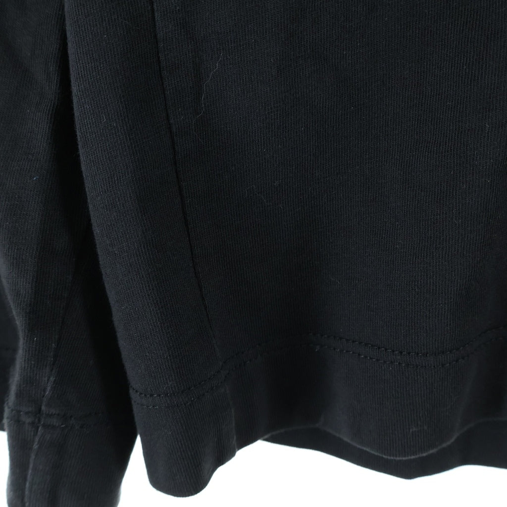 MONCLER(モンクレール) 22SS ロゴ刺繍 クルーネック長袖カットソー ブラック H10918D00005
