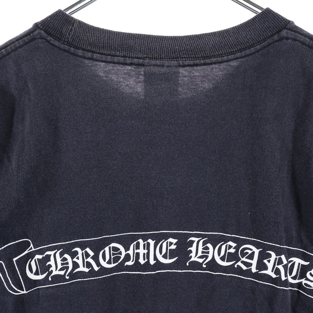 CHROME HEARTS(クロムハーツ) OLD Vine Dagger Tee オールド ヴァインダガー ネックロゴ クルーネック半袖Tシャツカットソー ブラック