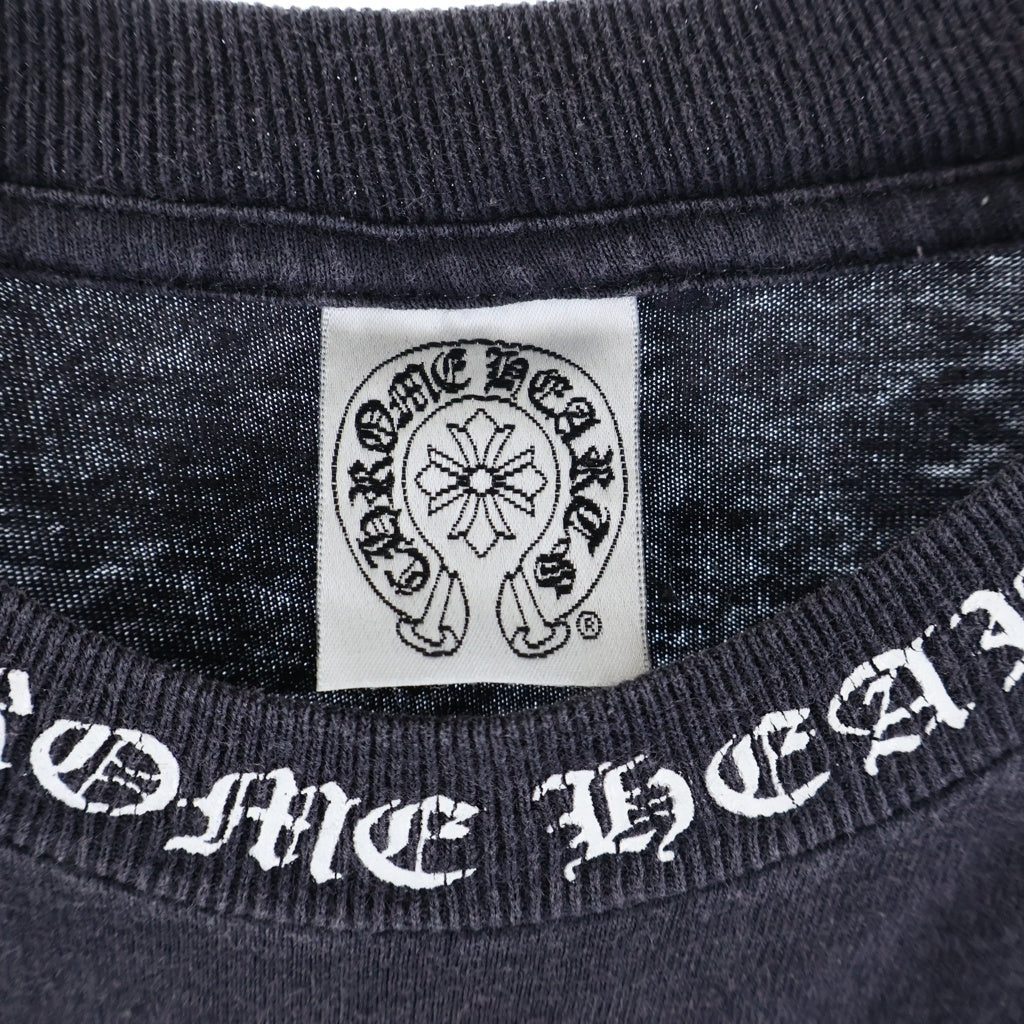 CHROME HEARTS(クロムハーツ) OLD Vine Dagger Tee オールド ヴァインダガー ネックロゴ クルーネック半袖Tシャツカットソー ブラック