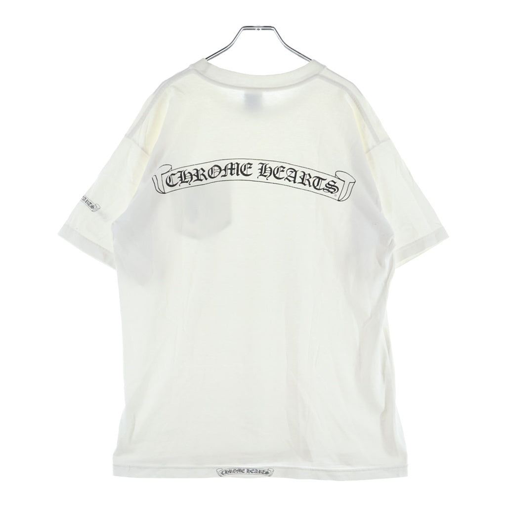 CHROME HEARTS(クロムハーツ) OLD Vine Dagger Tee オールド ヴァインダガー ネックロゴ クルーネック半袖Tシャツカットソー ホワイト