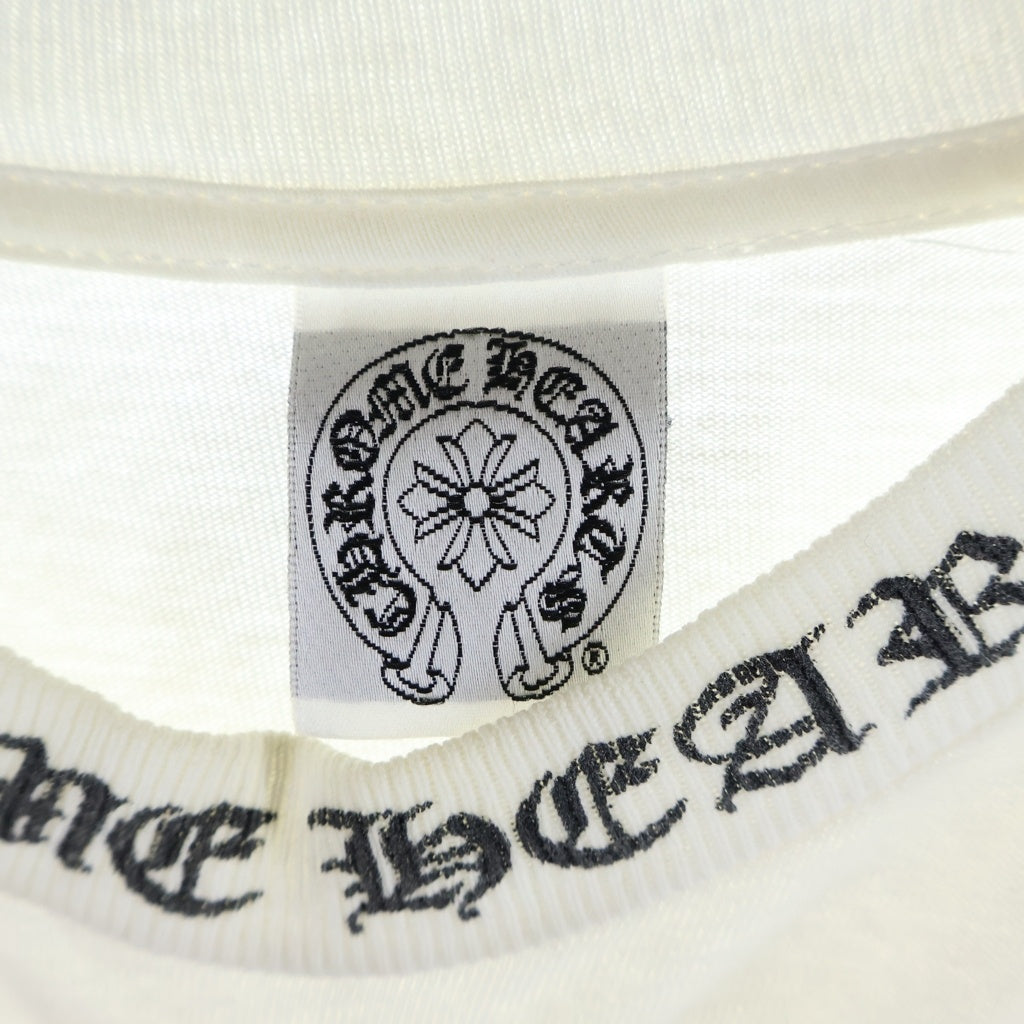 CHROME HEARTS(クロムハーツ) OLD Vine Dagger Tee オールド ヴァインダガー ネックロゴ クルーネック半袖Tシャツカットソー ホワイト
