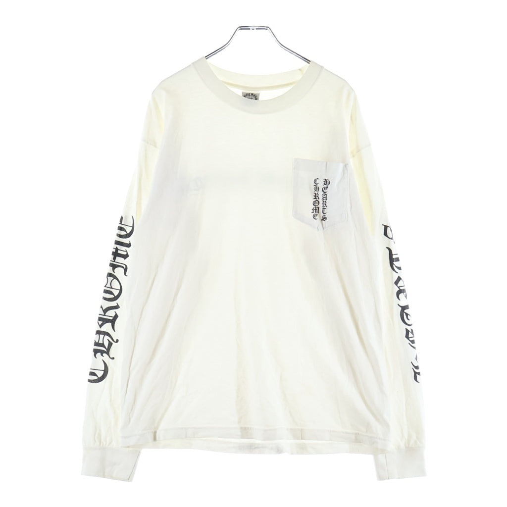 CHROME HEARTS(クロムハーツ) OLD Back Scroll Tee オールド バックスクロール アームロゴ クルーネック長袖Tシャツカットソー ホワイト