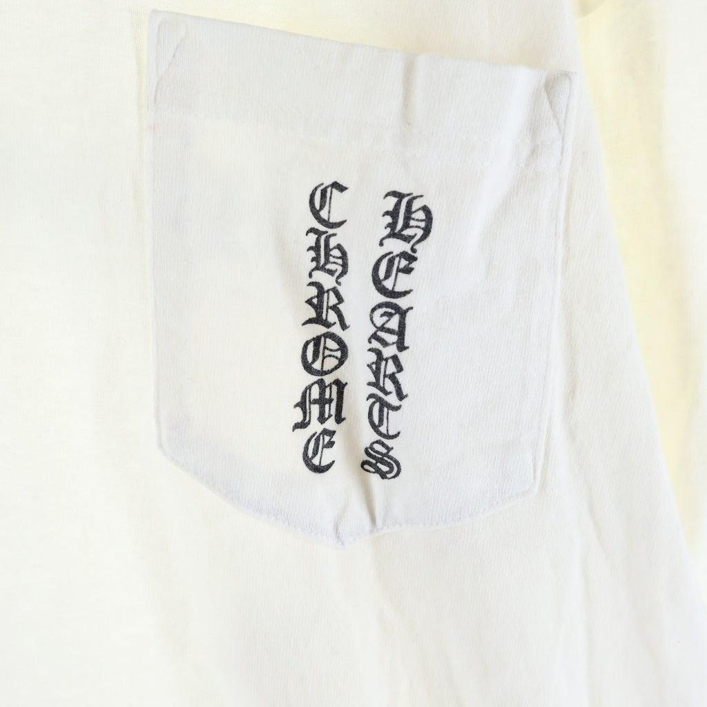 CHROME HEARTS(クロムハーツ) OLD Back Scroll Tee オールド バックスクロール アームロゴ クルーネック長袖Tシャツカットソー ホワイト