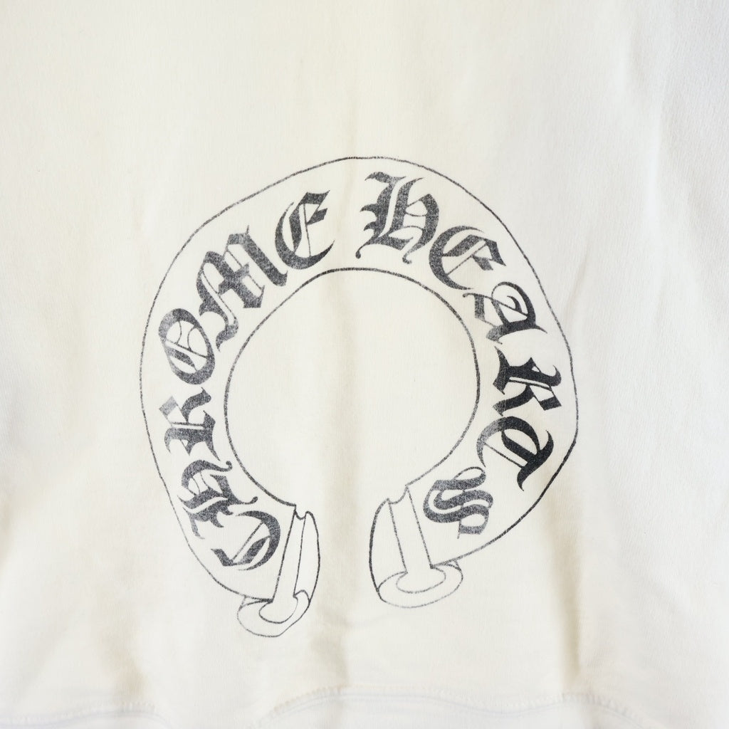 CHROME HEARTS(クロムハーツ) OLD Horseshoe SweatShirt オールド ホースシュー アームロゴ クルーネック長袖スウェットトレーナー ホワイト