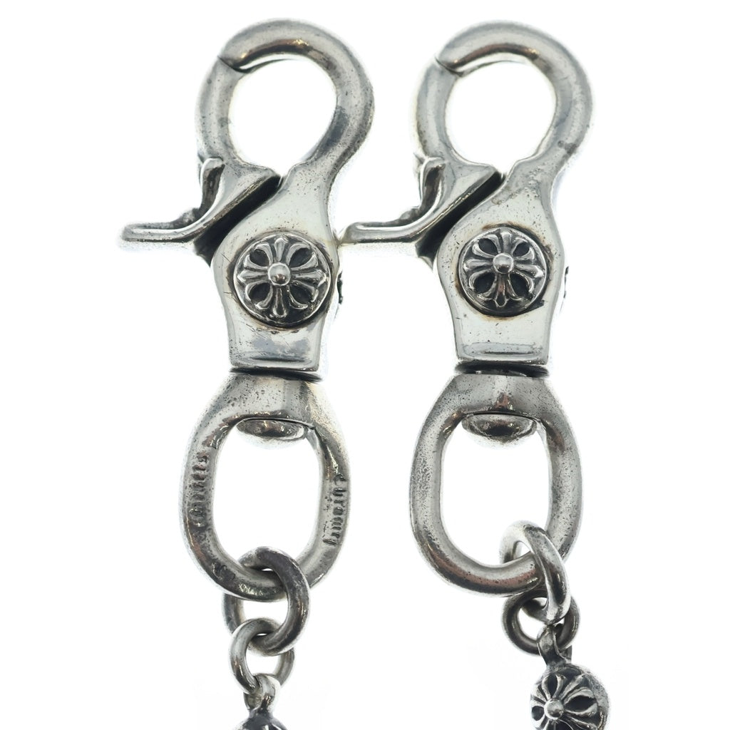 CHROME HEARTS(クロムハーツ) OLD 1BALL LONG-T/2クリップロング#1クロスボール ウォレットチェーン シルバー BCA385