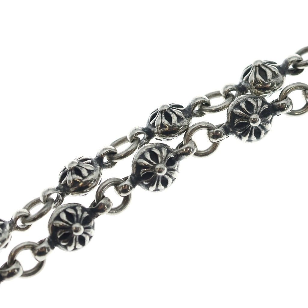 CHROME HEARTS(クロムハーツ) OLD 1BALL LONG-T/2クリップロング#1クロスボール ウォレットチェーン シルバー BCA385