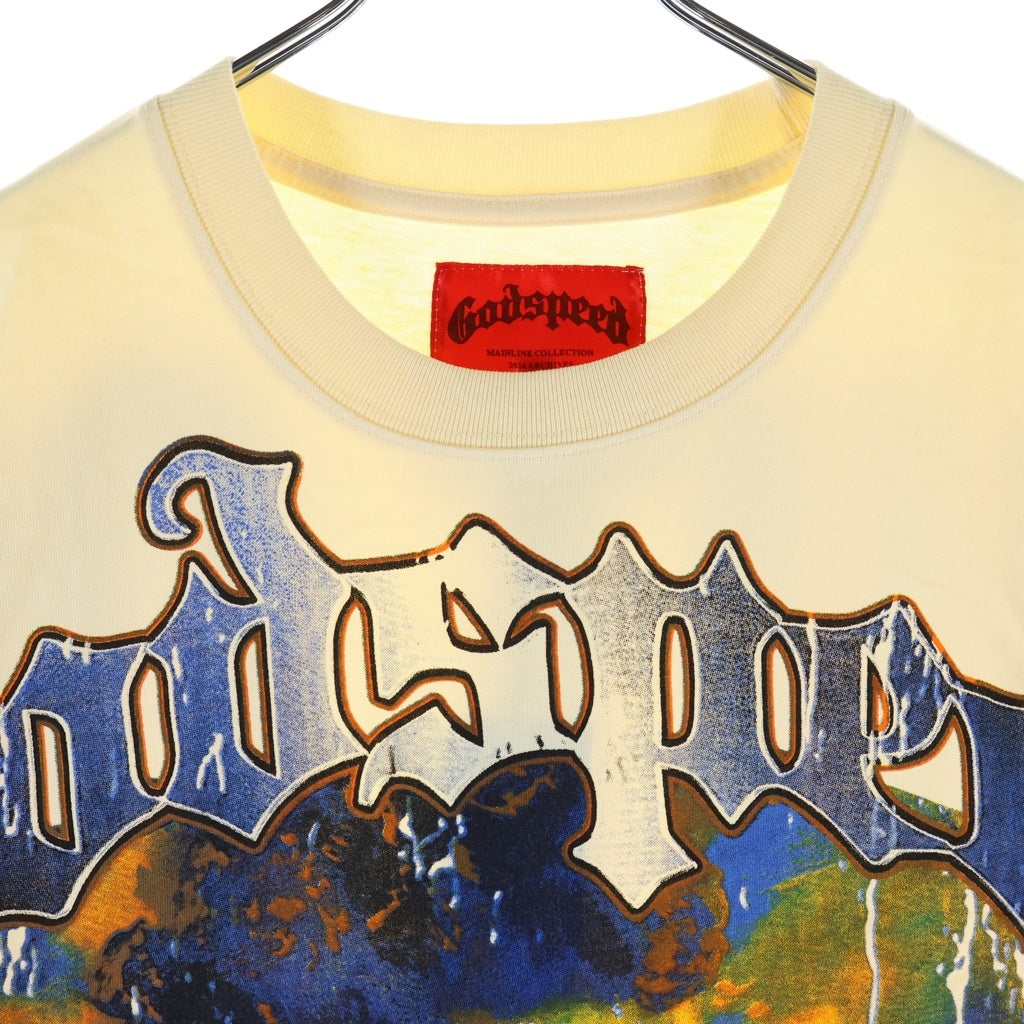 GODSPEED(ゴッドスピード) V.O.D 2024 Tee 両面プリント クルーネック半袖Tシャツカットソー アイボリー