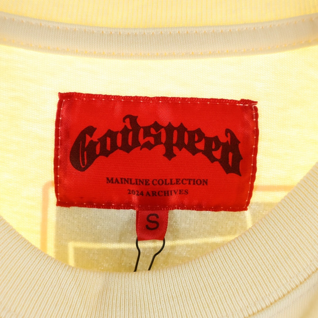 GODSPEED(ゴッドスピード) V.O.D 2024 Tee 両面プリント クルーネック半袖Tシャツカットソー アイボリー