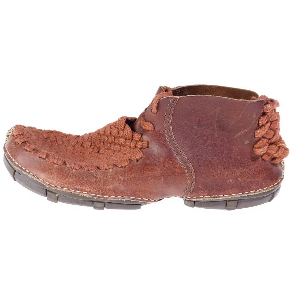 NIKE(ナイキ) CONSIDERED BOOT コンシダート 編み込みデザインレザーアンクルブーツ レッドブラウン 310027-224