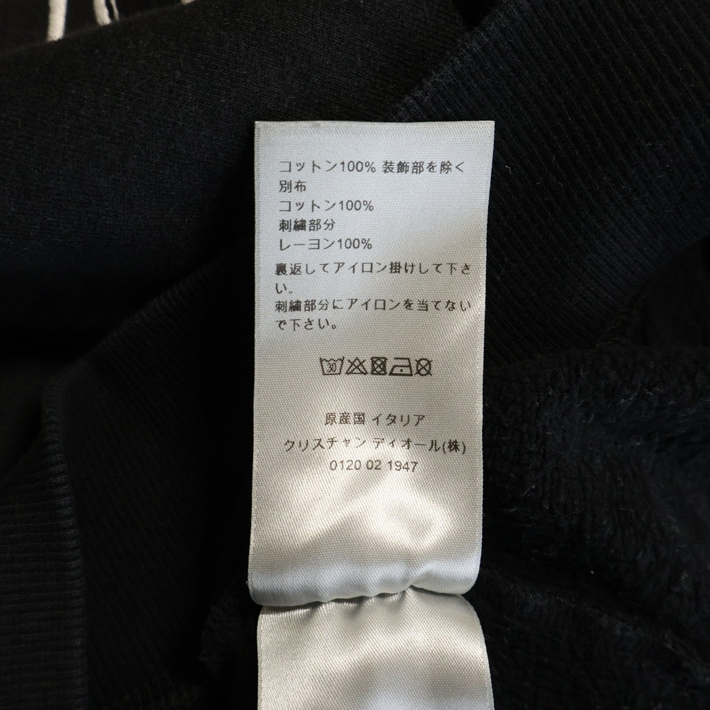 DIOR(ディオール) 19AWxRaymond Pettibon Embroidered Crew Neck Sweatshirt レイモンドペティボン フロントロゴ刺繍 クルーネック長袖スウェットトレーナー ブラック 943J612E0531