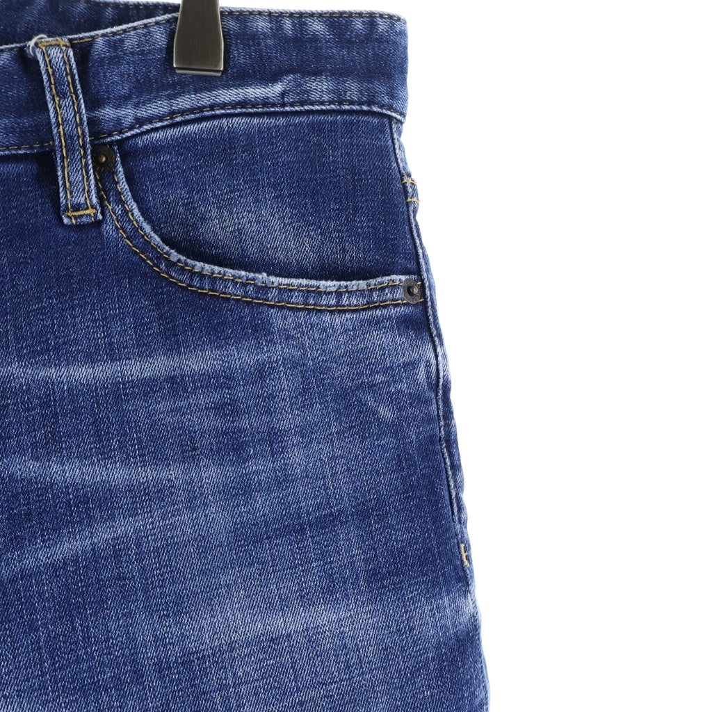 DSQUARED2(ディースクエアード) Reglar Jean ロゴパッチ付き ボタンフライスキニージーンズ インディゴ S74LB1516 D30008