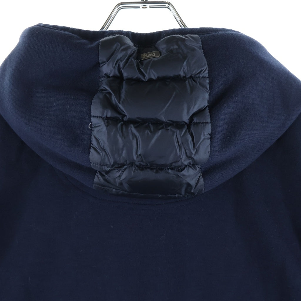 HERNO(ヘルノ) ダウン切り替えデザイン フーデッドナイロンジップアップジャケット ネイビー PI0612U-12020-9292