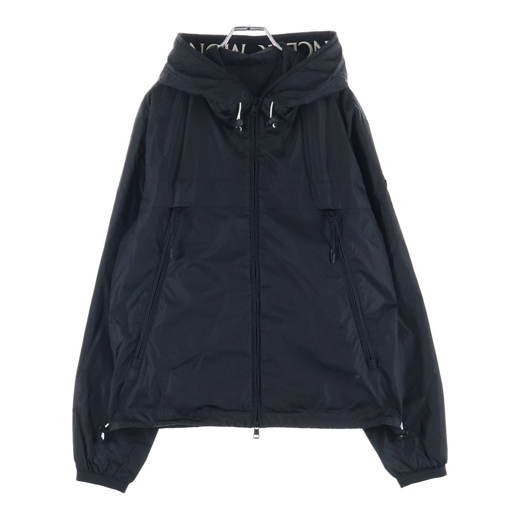 MONCLER(モンクレール) MASSEREAU マセロー ロゴ刺繍フーデッドナイロンジップアップジャケット ブラック F10911A73800 54155