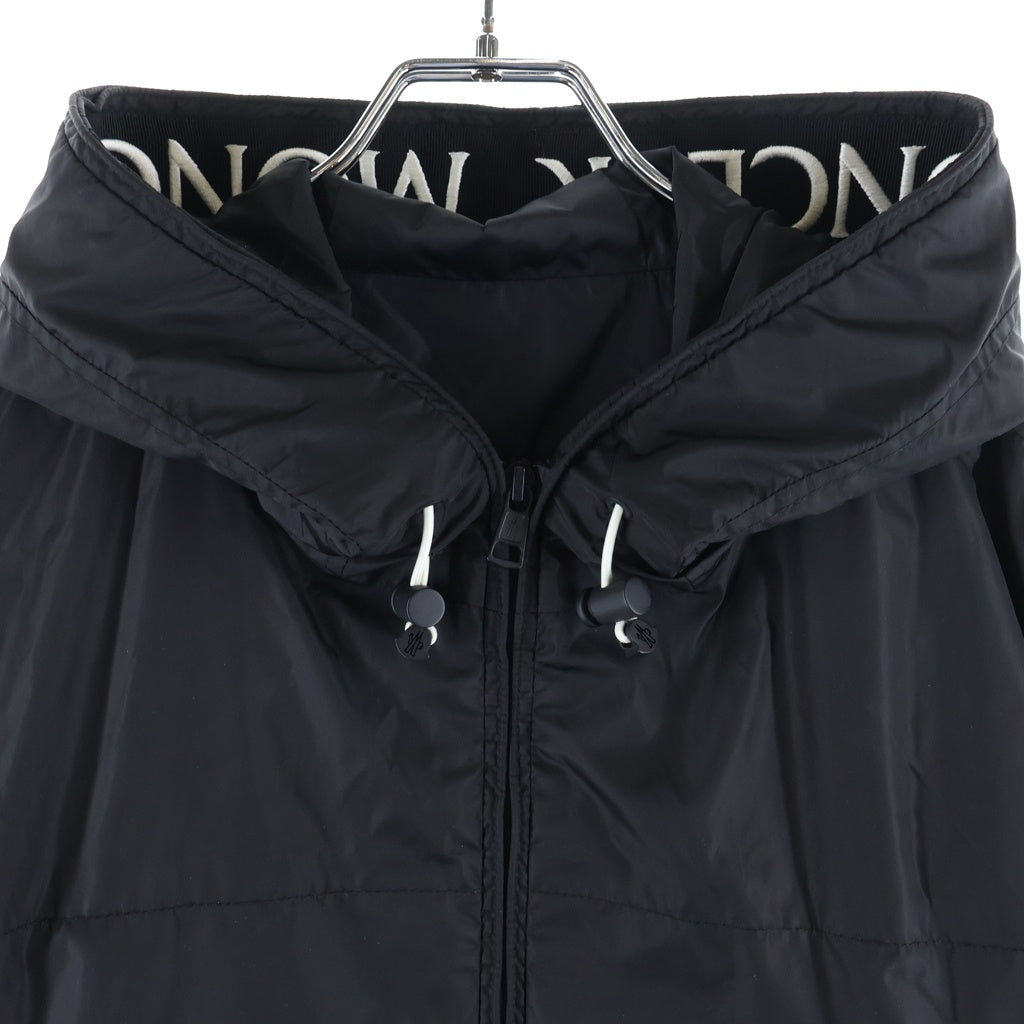 MONCLER(モンクレール) MASSEREAU マセロー ロゴ刺繍フーデッドナイロンジップアップジャケット ブラック F10911A73800 54155