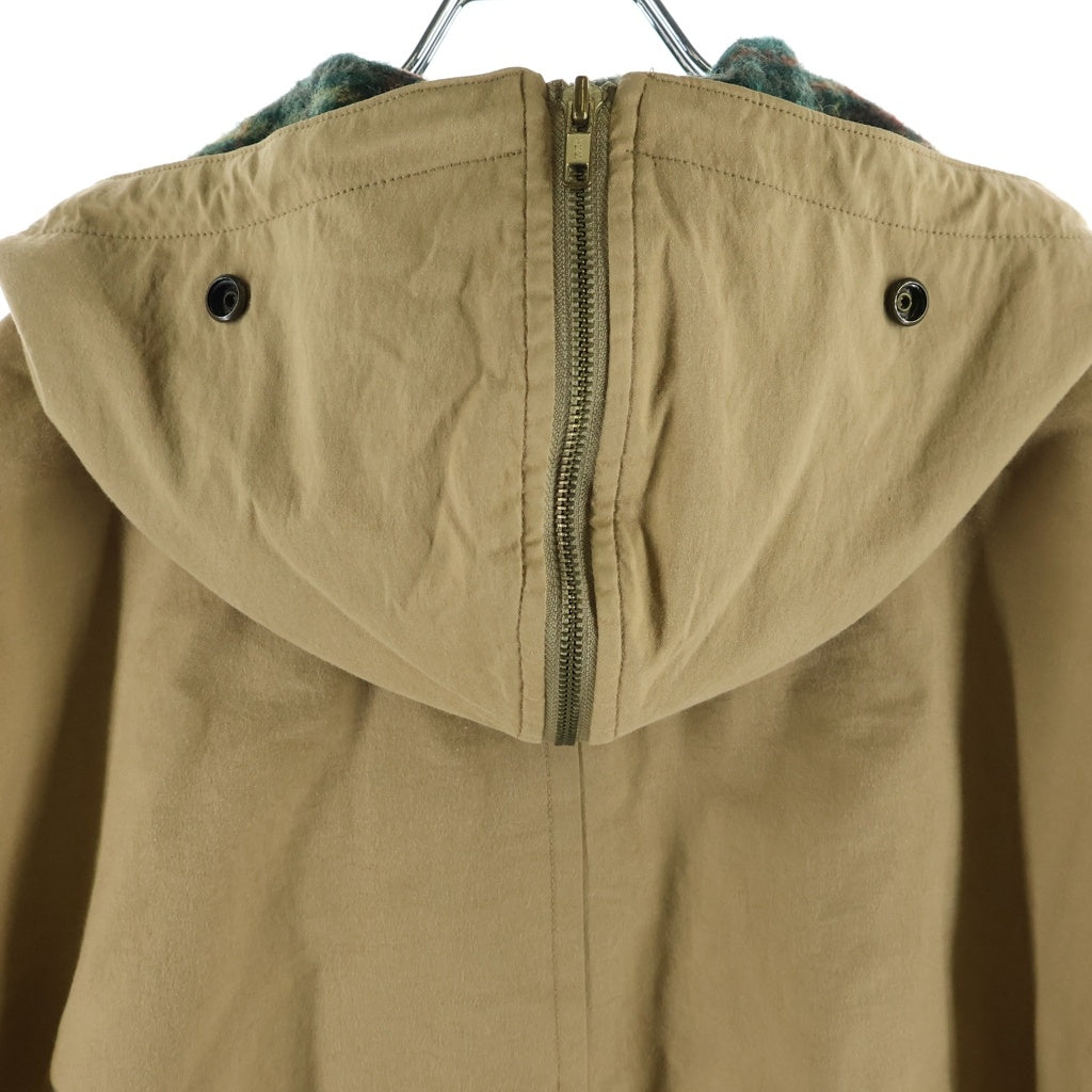 POLO RALPH LAUREN(ポロラルフローレン) ベルト付き 裏地ウールチェック フーデッドコート ベージュ P12-JRRL-KA-0714