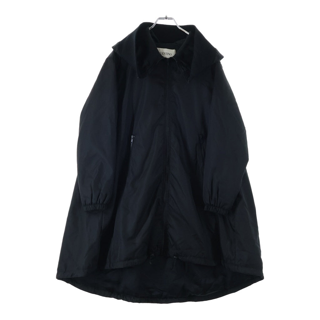 VALENTINO(ヴァレンティノ) VLTN ロゴプリント ナイロンコート ブラック QBCCK00S4AL