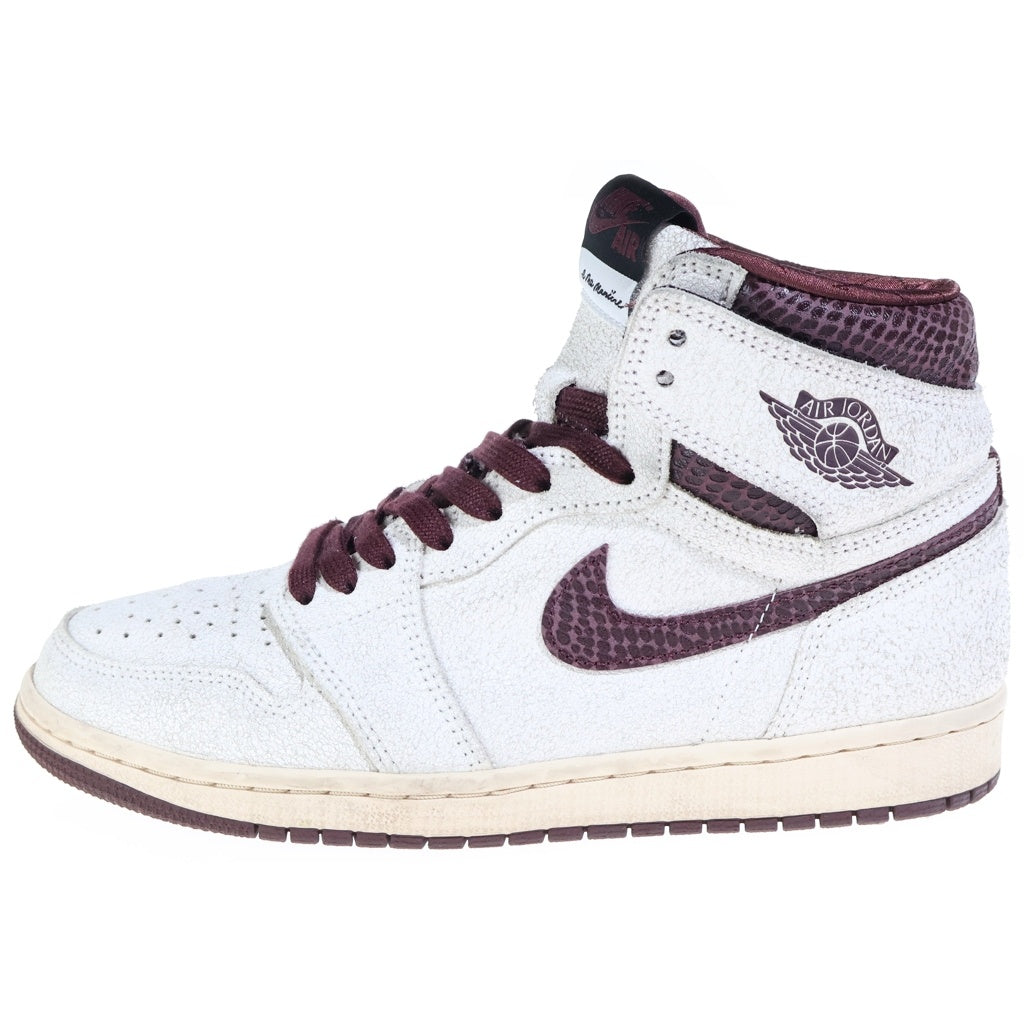 NIKE(ナイキ) ×A MA MANIERE AIR JORDAN 1 RETRO HIGH アママニエール エアジョーダン1 レトロ ハイカットスニーカー ホワイト/ブラウン DO7097-100