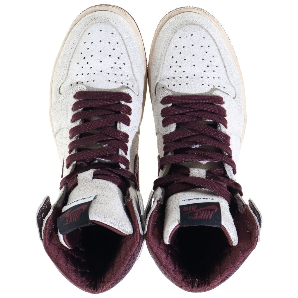 NIKE(ナイキ) ×A MA MANIERE AIR JORDAN 1 RETRO HIGH アママニエール エアジョーダン1 レトロ ハイカットスニーカー ホワイト/ブラウン DO7097-100