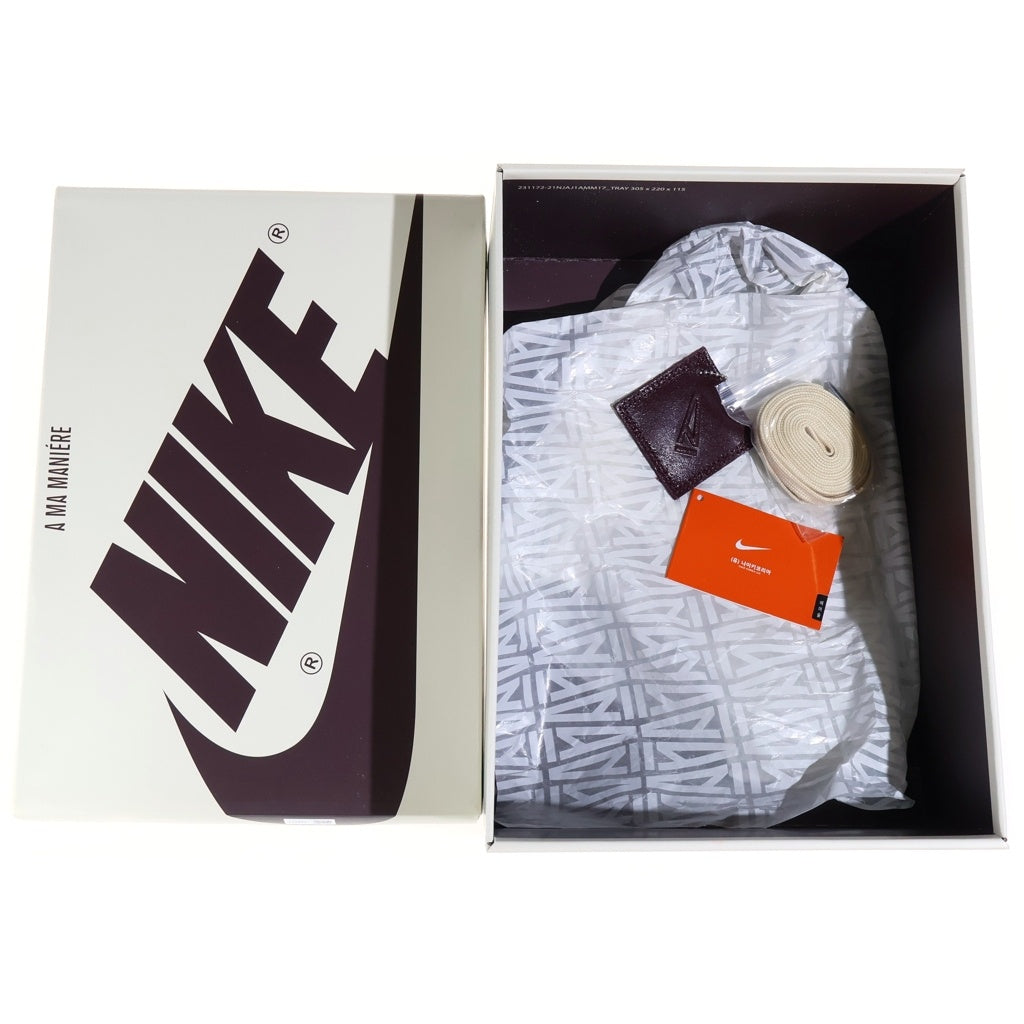 NIKE(ナイキ) ×A MA MANIERE AIR JORDAN 1 RETRO HIGH アママニエール エアジョーダン1 レトロ ハイカットスニーカー ホワイト/ブラウン DO7097-100