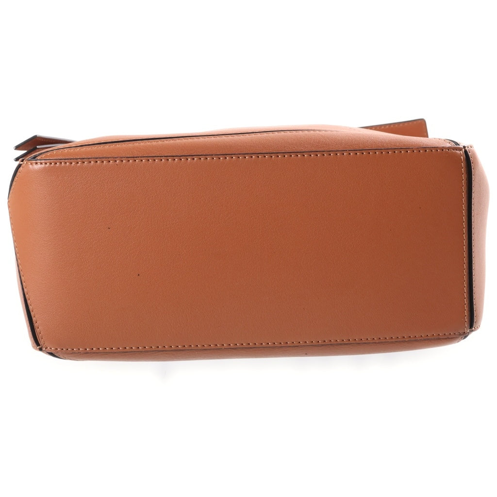LOEWE(ロエベ) パズルエッジ スモール 2WAYバッグ ハンドバッグ ショルダーバッグ レザー シルバー金具 ブラウン レディース