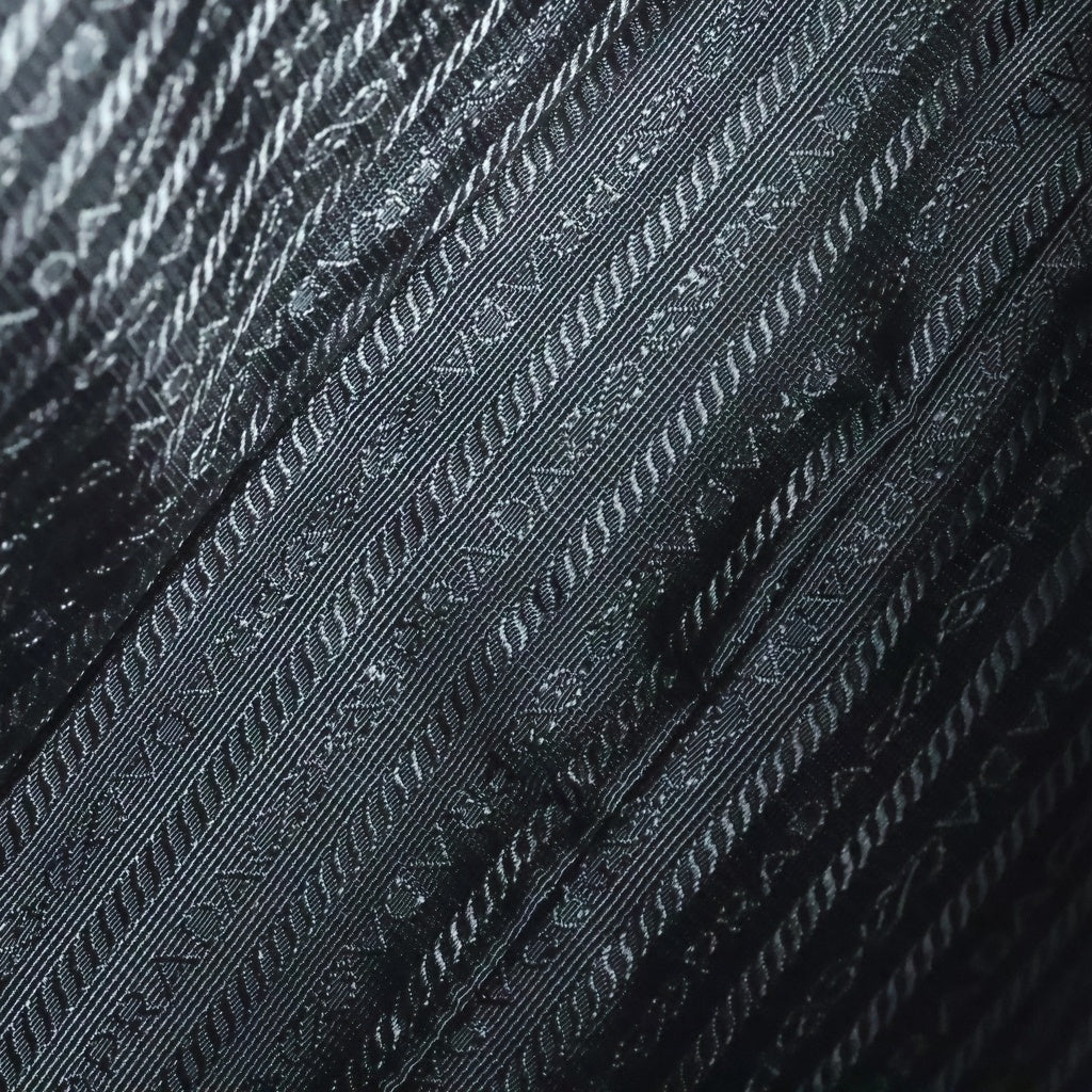 PRADA(プラダ) Re-Nylon サフィアーノレザー切り替えナイロンショルダーバッグ ブラック/グレー 2VD769