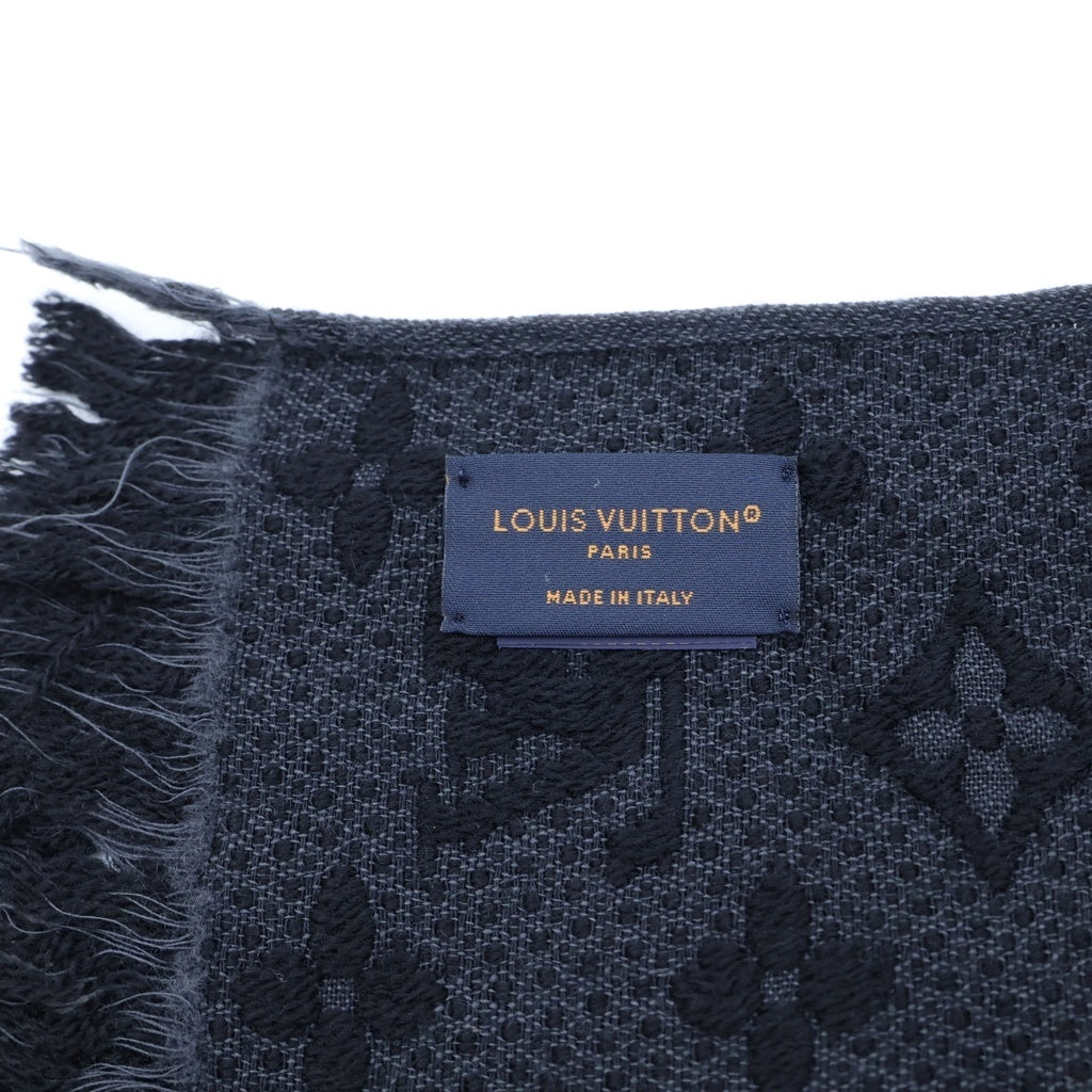LOUIS VUITTON(ルイヴィトン) エシャルプ モノグラム クラシック ウールマフラー ブラック M70525 レディース