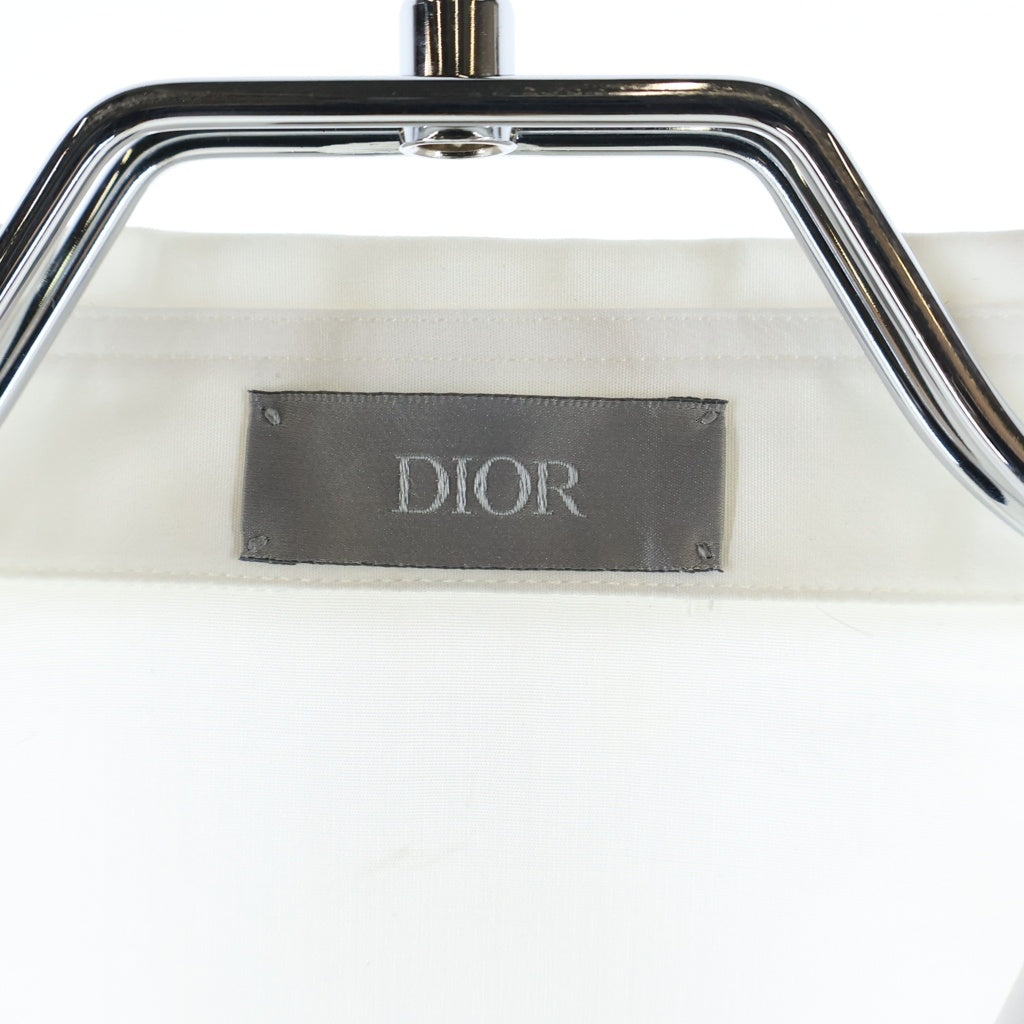 DIOR(ディオール) フロントロゴ刺繍 長袖シャツ ホワイト183C532A1581 183C532A1581