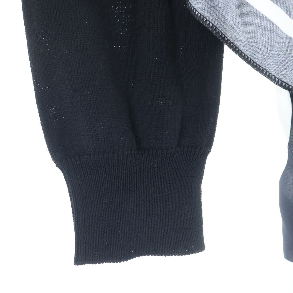 MM6 Maison Margiela(エムエムシックスメゾンマルジェラ) スカーフ切り替えデザイン 長袖ニット セーター ブラック/ホワイト レディース S32HA0576