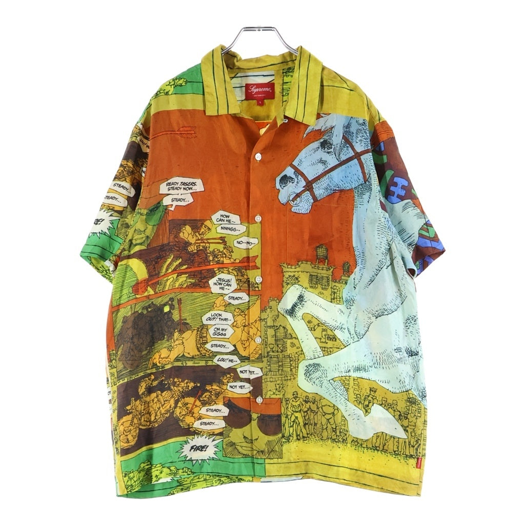 SUPREME(シュプリーム) 23SS Ronin Silk S/S Shirt ローニン 総柄半袖シルクシャツ マルチカラー