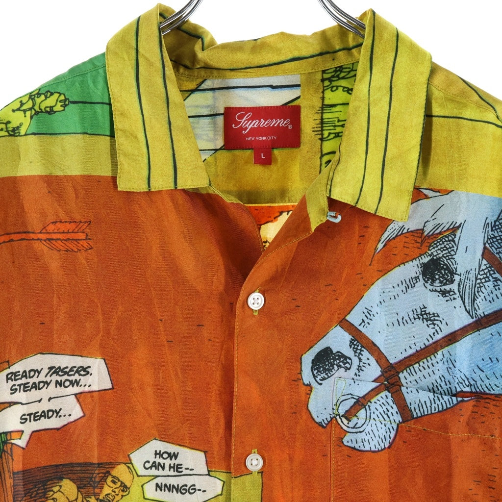 SUPREME(シュプリーム) 23SS Ronin Silk S/S Shirt ローニン 総柄半袖シルクシャツ マルチカラー