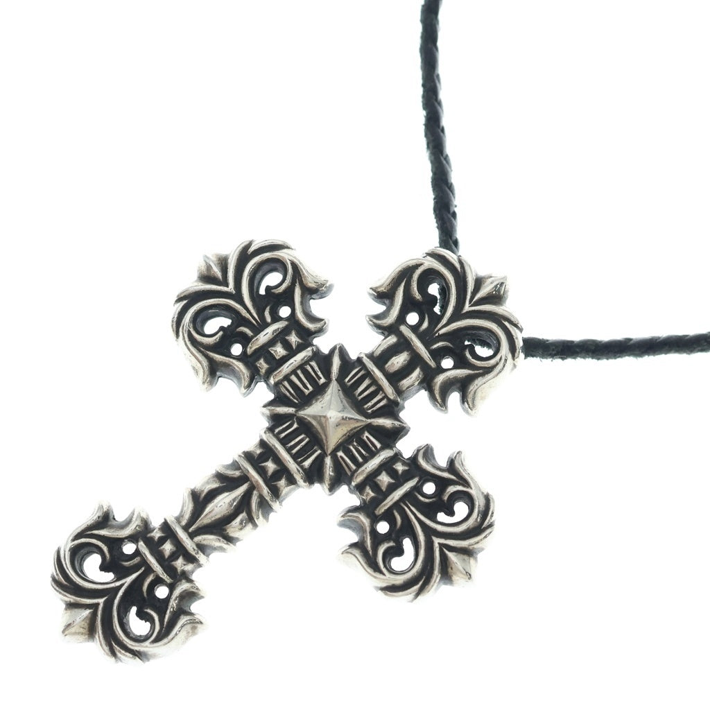 CHROME HEARTS(クロムハーツ) FILIG CROSS LB フィリグリークロス wレザーブレイド シルバー