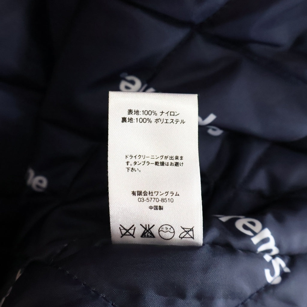 SUPREME(シュプリーム) 15AW 2-Tone Hooded Sideline Jacket ロゴプリント ツートン フーデッド サイドライン 中綿ジャケット レッド/ネイビー